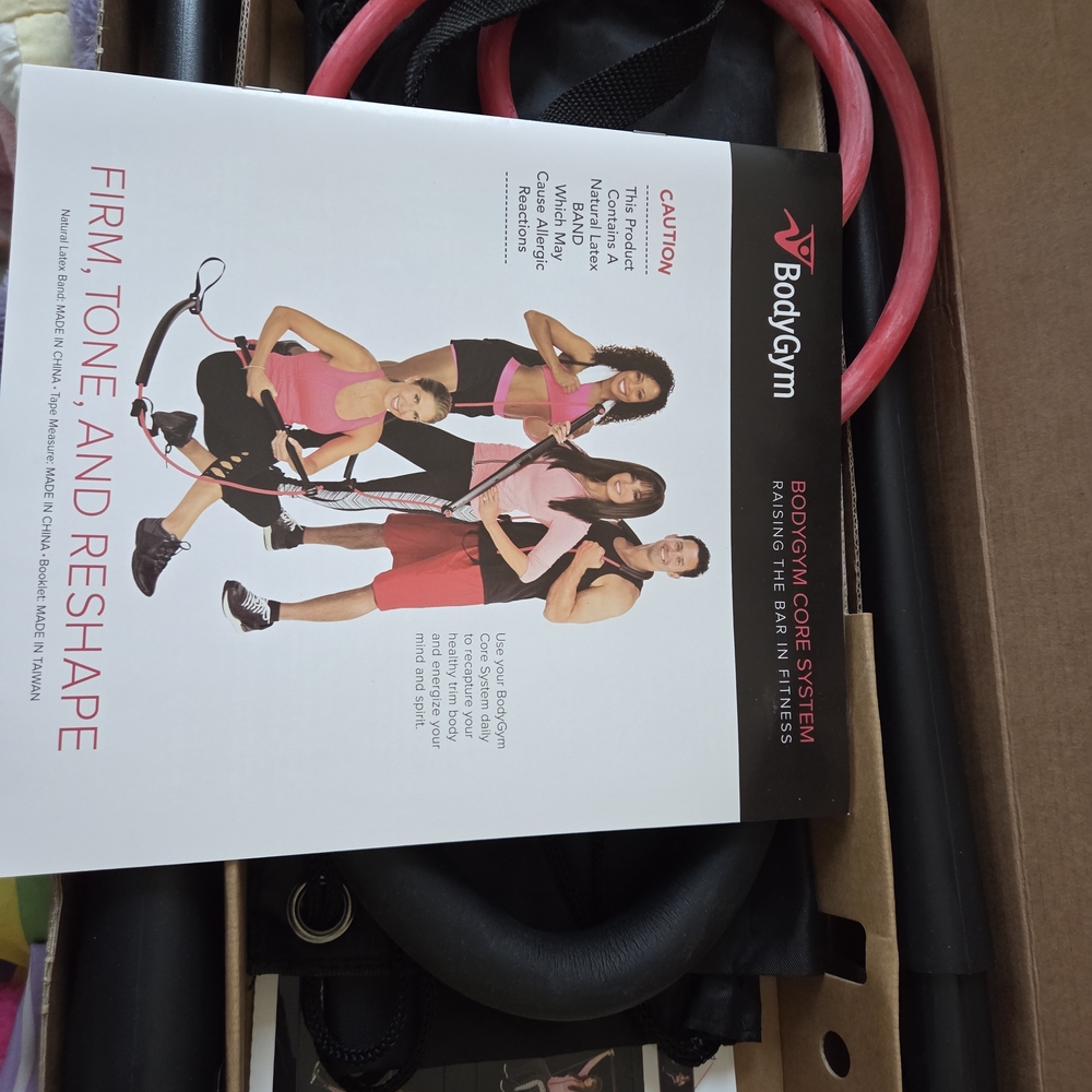 BodyGym Core System with Pink and Black Resistance Bands